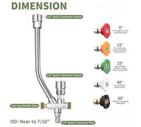 Foam Spray Bottle with Dual Connector Design, Stainless Steel Brass ABS Construction, Compatible with Pressure Washer and Snow Foam Lance for Car(with Nozzle)