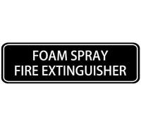 Foam Spray Fire Extinguisher Acrylic Sign 10x3 Inch Informative Symbol Plate Self Adhesive Easy Mount For Office Door Wall Fire Safety Label