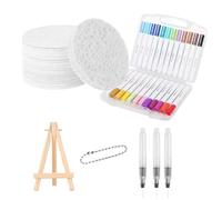 Foam Texture Painting Kit - Modern Sleek High-Performance Popcorn Drawing 12 Color, Set Water Brush Tools, Easel Kids Home Family Adults | Kids Home Family Adults Friends Activities