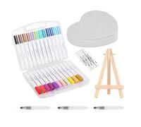 Foam Textured Paint Kit | Textured Paint Set with Popcorn Effect and 12 Colored Markers - Interactive Activity for Parents and Children at Home, School & Travel