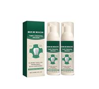 Foam toothpaste whitens teeth, whitening teeth mousse, removes bad breath, refreshes breath, new mouth foam, 360° cleaning, protects tooth enamel. (2 pieces)