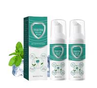 Foam Toothpastes, Teeth Whitening Foam Toothpaste, Fresh Mint Tooth Mousse, Portable Mouthwash for Sensitive Teeth, Total Oral Care, Deep Cleansing & Refresh Breath, 60ml (2pc)