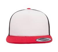 Foam Trucker Cap With White Front Flexfit by Yupoong Black One Size