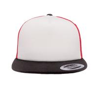 Foam Trucker Cap With White Front Flexfit by Yupoong Dark Red One Size