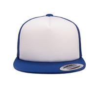 Foam Trucker Cap With White Front Flexfit by Yupoong Royal One Size