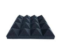 Foam Wall Panels 1PC 25x25x5CM Studio Acoustic Foam Pyramid Soundproof Sound Absorption Noise Insulation Treatment Panels For KTV Office(Black)