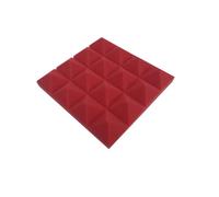 Foam Wall Panels 1pcs 25x25x5cm Pyramid Acoustic Foam Soundproof Studio Absorption Sound Proof Treatment Wall Panels Tile Polyurethane Sponge(Red)
