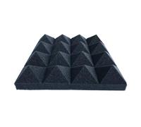 Foam Wall Panels 1pcs 25x25x5cm Pyramid Acoustic Foam Soundproof Studio Absorption Sound Proof Treatment Wall Panels Tile Polyurethane Sponge(Black)