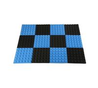 Foam Wall Panels Charcoal Acoustic Foam Tiles Soundproofing Panels(Black+Blue)