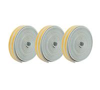 Foam Weather Stripping, 6Pcs 9 X 2 X 3000mm Foam Weatherstrip Door Window Rubber Soundproof Seal Strip Self Adhesive Insulation Tape, for 1-2mm Gap(Grey)