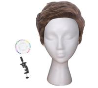 Foam Wig Head | Realistic Wig Holder Head | Beauty Practice Setup Tool for Home Stylists Makeup Artists Cosmetology Instructors Professional Hairstylists