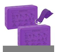 Foam Yoga Blocks, 2-Piece Portable Non Slip Soft Support, Lightweight Stretching Aid, Firm Balance Brick, Stability Enhancing Yoga Equipment for Beginners Women Meditation Training, 15x7.5cm