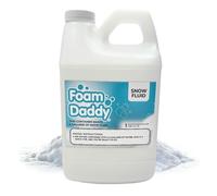 FoamDaddy Professional Snow Solution Concentrate - Safe, Hypoallergenic, Unscented, Non-Staining Formula - Works with All Snow Machines - Produces 5 Gallons of Fluffy Realistic Snow - 1/2 Gal