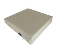 FOAMHAVEN Memory Foam Wheelchair Faux Leather Seat Pad Cushion, Pressure Relief, Water-resistant, Zipped, Durable, Black, Brown, Grey, Red, Cream, Chair Pad (Cream, 18" x 18" x 2")