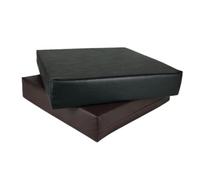 FOAMHAVEN Memory Foam Wheelchair Faux Leather Seat Pad Cushion, Pressure Relief, Water-resistant, Zipped, Durable, Black, Brown, Grey, Red, Cream, Chair Pad (Black, 20" x 20" x 3")