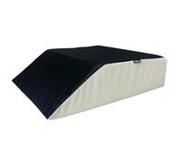 FOAMHAVEN Orthopedic Foam Leg Elevation Wedge - Acid Reflux Relief, Post-Surgery Recovery, Pregnancy Support, Enhanced Circulation, Leg Pain Relief. Removable Zipped Cover 60x50x15cm (Black & White)