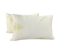 FOAMHAVEN Set of 2 Shredded Foam Pillows with Aloe Vera Print - Comfortable, Hypoallergenic, Posture Support- Standard Size- 20"x28"