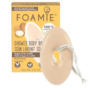 Foamie Body Bar, Moisturising Argan Oil & Vanilla, PH Balanced, Soap-Free, No Sulphates or Parabens. Made in the UK., 80 g (Pack of 1)