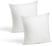 Foamily Set of 2 Hollow Fibber Plump Cushions Inner Fillers Inserts Pads Hypoallergenic Cushion Pad Stuffer Pillow Insert Square Polyester Standard White 13” x 13”