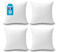 Foamily Set of 4-12 x 12 Premium Hypoallergenic Stuffer Pillow Inserts Sham Square Form Polyester, 12" L X 12" W, Standard/White