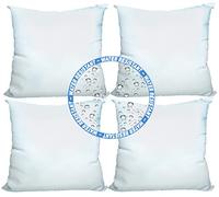 Foamily® Set of 4-20 x 20 Premium Outdoor Water Resistant Stuffer Pillow Throw Inserts Sham Square Form, 20" L X 20" W, Standard/White @ M&A STYLES LTD