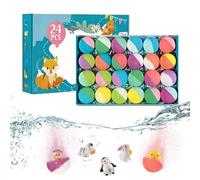 Foaming Bath Balls - 24 Pieces Colorful Foaming Gentle, Bubble Bath Balls Basket Stuffers with High-Volume Suds, Oil Scented Spa Kit, Fun Bathtub Activity, Skin-Soothing for Teen Family