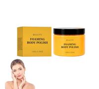 Foaming Body Polish, Two Tone Optional Scent Body Scrub, Deep Clean Dead Skin, Exfoliating Gentle Exfoliator For Glowing Smooth Body, Restores Skin Barrier, Suitable for All Skin Types，Yellow