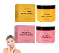 Foaming Body Polish, Two Tone Optional Scent Body Scrub, Deep Clean Dead Skin, Exfoliating Gentle Exfoliator For Glowing Smooth Body, Restores Skin Barrier, Suitable for All Skin Types，2pc