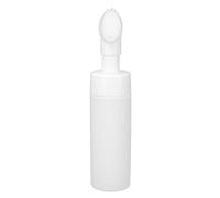 Foaming Bottle with Brush, Prevent Leakage Facial Cleanser Foaming Bottle Spiral Bottle Mouth Silicone Brush Head Fastening Pump Head for Cleanser Bottling(#2)