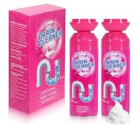 Foaming Drain Cleaner, Sink Cleaner and Deodorizer, Drain Clog Remover for Kitchen Sinks, Tubs, Shower Drains (2 Pcs)