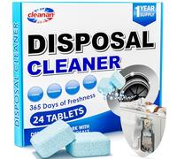 Foaming Garbage Disposal Cleaner and Deodorizer Tablets-24 Pack Food Disposal Cleaner, Quickly Eliminates Odors, XL Powerful Foaming Action, Refreshing Lemon Scent, Natural Ingredients, 1 Year Supply