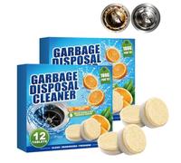 Foaming Garbage Disposal Cleaner and Deodorizer Tablets, Household Cleaning Tablets, 12 Count, Sink Cleaner and Deodorizer, Natural Formula, Suitable for Sink, Drainpipe & Dishwasher (2box)