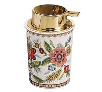 Foaming Hand Soap Dispenser Vintage Floral Ceramic Soap Dispenser with Pump 8.8oz Bathroom Countertop Refillable Foam for Kitchen and Washroom Decoration, Assorted Color