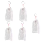 Foaming Net for Face Washing 5Pcs Soft Skin-friendly Soap Net with Hanging Rope PE Cleanser Foamer Bubble for Bathroom ..