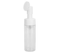 Foaming Pump Bottle with Brush, Round Concave Bottom Silicone Brush Head Foaming Bottle with Brush for Lotion (200ML)