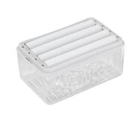 Foaming Soap Box, Soap Box With Rolls, Empty Soap Holder For Countertop - Space Saving Soap Dispenser For Bathroom, Kitchen, Shower, Apartment