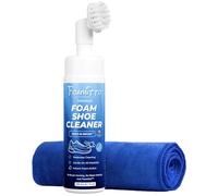 Foamitto® Shoe Cleaner Kit - 200ml Foam with Built-In Brush & Microfiber Cloth | Waterless Trainer & White Shoe Cleaner for Sneakers, Canvas, Knit, Rubber, PU & Leather