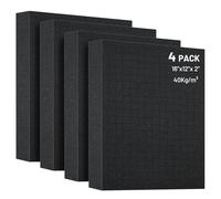 FoamJoy 4-Pack Pick-Apart Foam Inserts - 16x12x2 Inch Pre-Cubed Pluck Foam Sheets with Base Layer for Board Game Storage, Tool Cases & Drawer Organizers