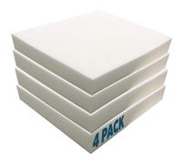 Foamma 4-Pack 1" x 20" x 20" High Density Upholstery Foam - Chair Cushion Square Foam for Dining Chairs, Wheelchair Seat Cushion Replacement