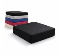 Foamtouch Armchair Booster Cushion Extra Thick Firm Seat Pad for Elderly Orthopaedic Support Cushion for Sofa, Office Chair Raised Seating Booster Cushion UK Made (Black, 18'' x18'' x 4'')