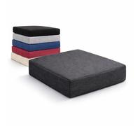 Foamtouch Armchair Booster Cushion Extra Thick Firm Seat Pad for Elderly Orthopaedic Support Cushion for Sofa, Office Chair Raised Seating Booster Cushion UK Made (Charcoal, 18'' x18'' x 4'')