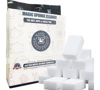 Foamworld 50pcs Magic Sponge Eraser, Melamine Sponge Foam Pad, Extra Thick and Enlarge Kitchen dish Sponges, Multifunctional Sponges for Furniture, Bathroom, Baseboard, Sink, Shoes 10x7x3cm/4x2.8x1.2"