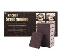 FoamWorld 6Pcs Emery Magic Carborundum Sponge - Kitchen Cleaner Tool, Just Add Water, No Odor Durable Thick Nano Descaling Rust Home Dish Bathroom Cleaning Pads 3.9 x 2.8 x 1"