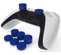 Foamy Lizard QSX-Pro Thumb Grips (8pc) for Nintendo Switch Pro Controller - Blue Silicone and Rubber Analog Stick Grips