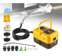 Foandbevi Handheld Steam Cleaner for Home, 2500W High Pressure Steamer for Cleaning, 9-Level Multipurpose Steam Cleaner for Car Floor Upholstery Kitchen Bathroom Grout Tile, 14 Accessories, Yellow