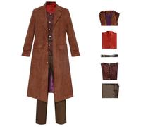 Foanja Hagrid Costume Men's Cosplay Magic Academy Wizard Giant Rubeus Hagrid Full Outfit for Dress up Halloween Carnival Birthday Party Masquerade Fancy Costume