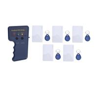 Fob Copier, Handheld 125Khz RFID Copier Writer Reader, EM4100 Portable ID Card Duplicator +5 White Cards + 5 Writable Key Fobs