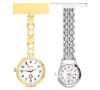 Fob Watch, 7.2 x 3.1 cm, Nurses Fob Watches with Easy Read Dial, Easy ReadLapel Pin Watch Glow in The Dark, Clip-On Design for Medical Professionals, Ideal for Nurses, Doctors, and Veterinary Staff