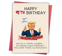 FOBELEC Funny Trump 98th Birthday Cards for Men Women, Trump Merchandise, Surprising Birthday Decorations for Grandpa Grandma, 98 Year Old Birthday Gifts for Him Her