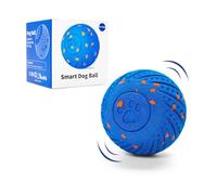 FOBET Smart Interactive Dog Ball,Automatic Rolling & Bouncing Dog Toy,Natural Rubber Chew Toy for Chewers,Keeps Dogs Busy & Eases Separation Anxiety,Blue (Blue)